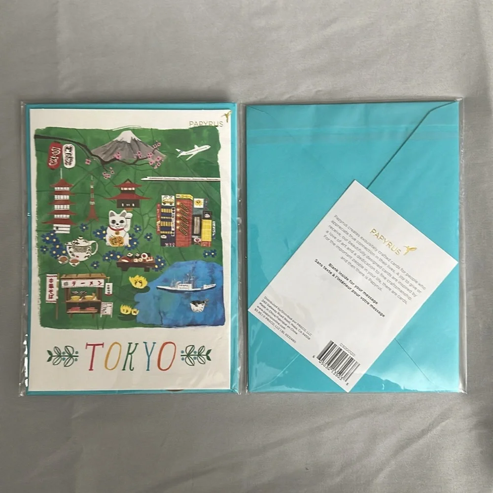 Papyrus Asian Inspired Greeting Cards bundle of 5 greeting cards